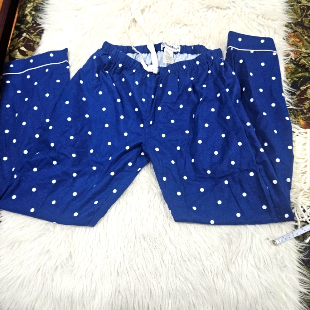 Pajama Mania Navy Blue Polka Dot Pants Size M